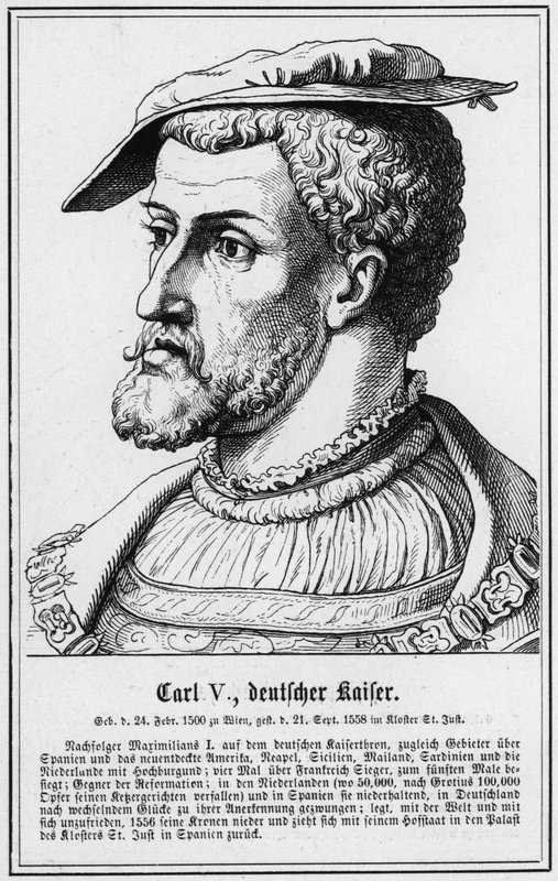 Carlo V, Imperatore Tedesco (incisione) da German School