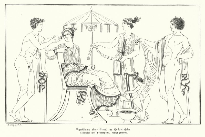 Cassandra preparata per il suo matrimonio con Bellerofonte da German School