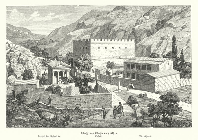 Castello sulla strada da Eleusi ad Atene, Antica Grecia da German School