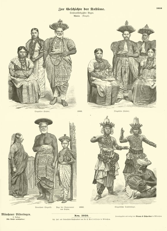 Costumi ceylonesi, 1880 da German School