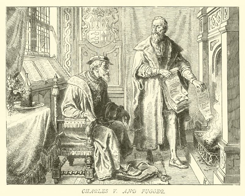 Carlo V e Fugger da German School