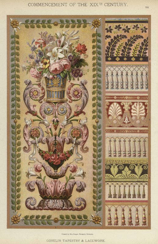 Inizio del XIX secolo, Arazzo Gobelin e Merletto da German School