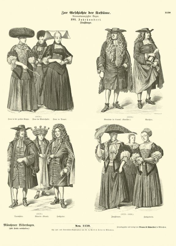 Costumi di Strasburgo, XVII secolo da German School