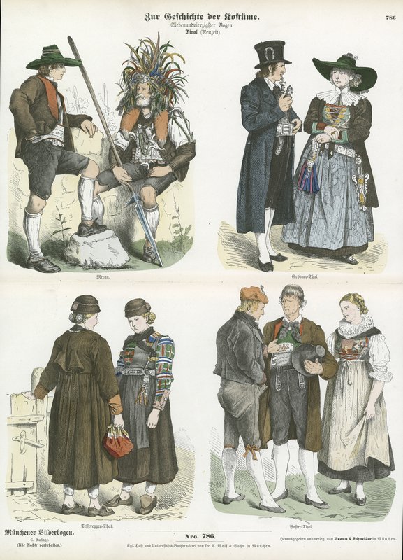Costumi del Tirolo, XIX secolo da German School