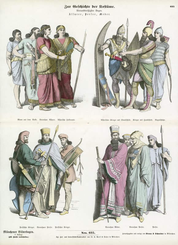 Costumi degli antichi Assiri, Persiani e Medi da German School