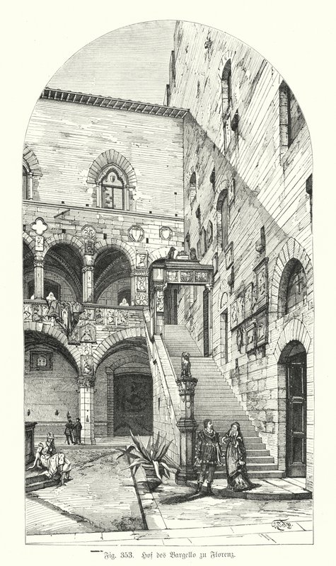 Cortile del Bargello, Firenze, Italia da German School