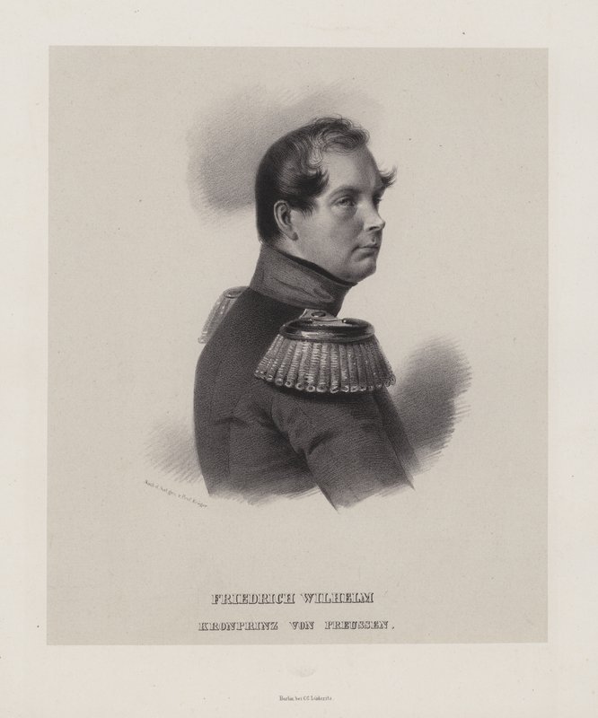 Principe ereditario Federico Guglielmo di Prussia (litografia) da German School