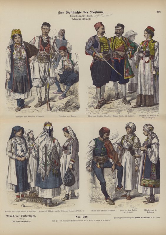 Costumi dalmati, fine XIX secolo da German School