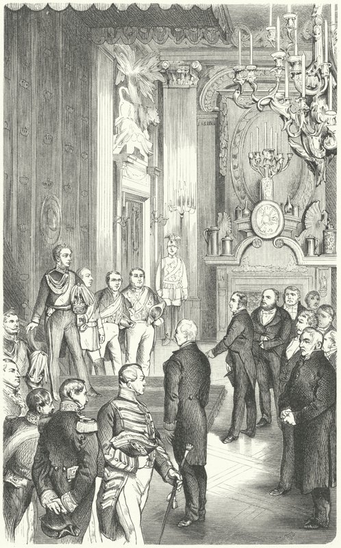 Deputation del Parlamento di Francoforte che offre la corona di Germania al Re Federico Guglielmo IV, 1849 da German School
