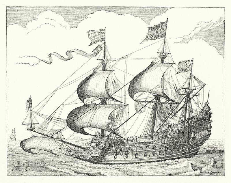 Nave da guerra olandese del XVII secolo da German School
