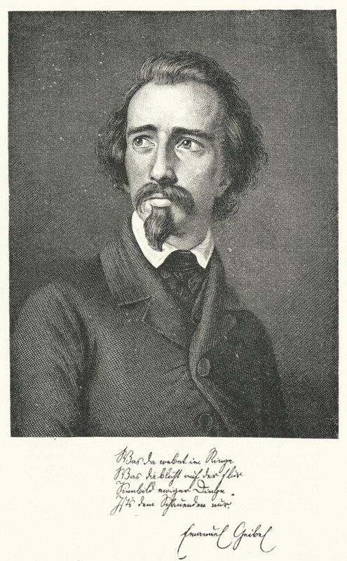 Emanuel Geibel, poeta e drammaturgo tedesco (incisione) da German School