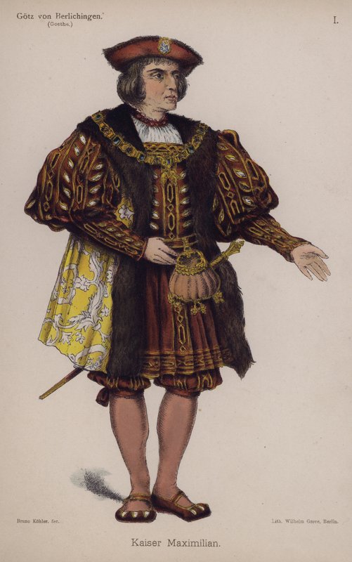 Imperatore Massimiliano, da Gotz von Berlichingen di Goethe da German School