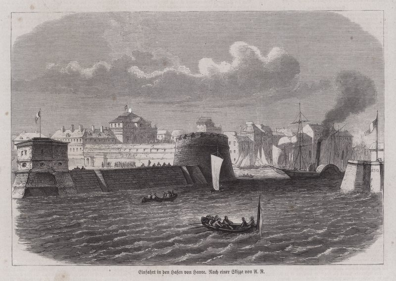 Ingresso al porto di Le Havre, Francia da German School