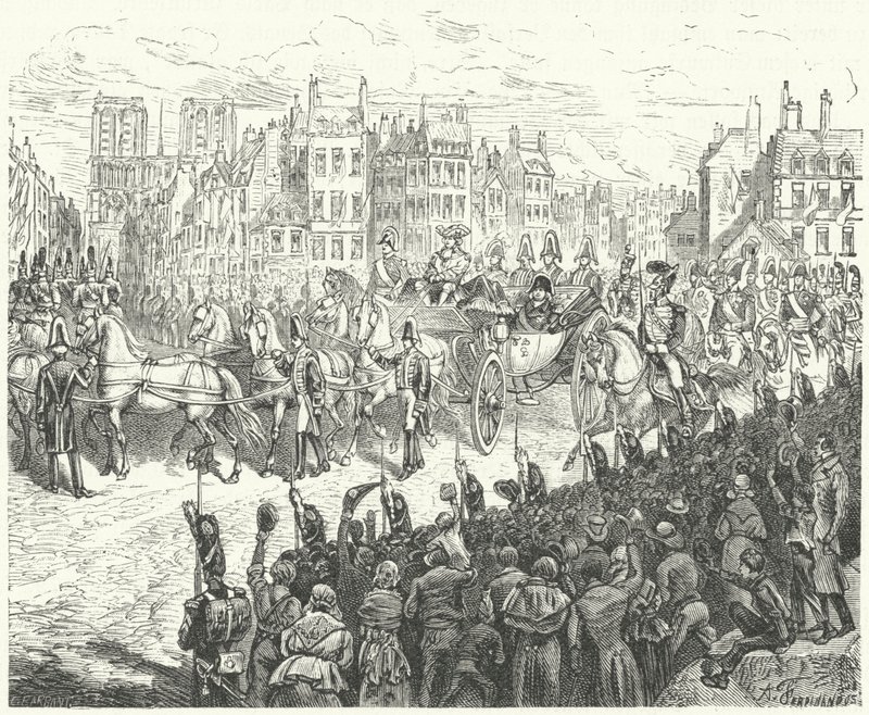Ingresso del re Luigi XVIII a Parigi, 1814 da German School