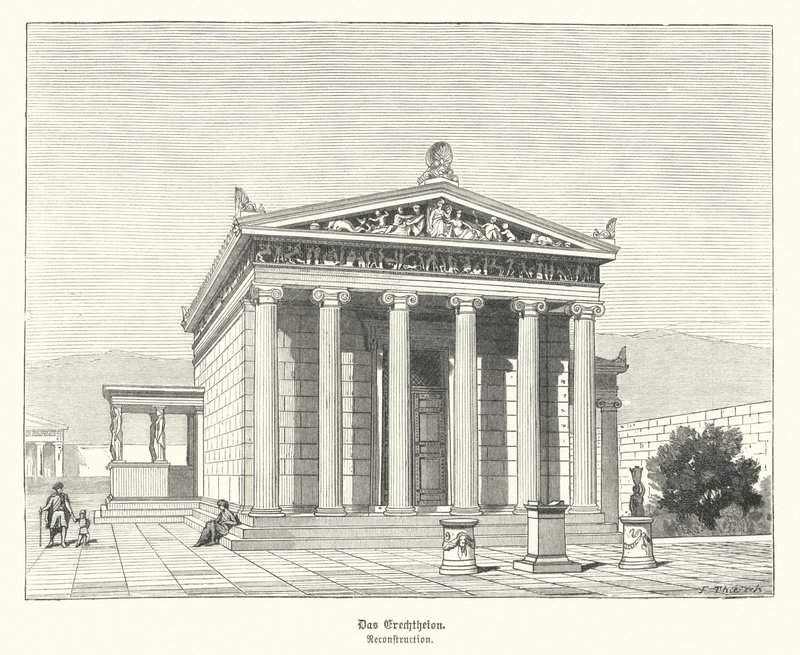 Eretteo, tempio dedicato ad Atena e Poseidone sull
