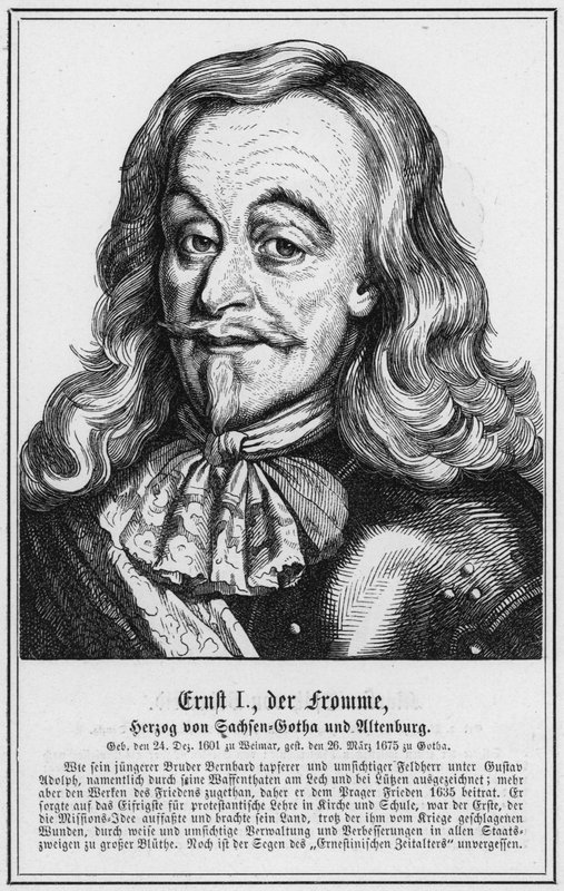 Ernst I, il Pio, Duca di Sassonia-Gotha e Altenburg da German School