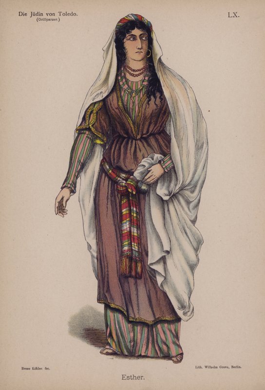 Ester, da La giudea di Toledo di Franz Grillparzer da German School