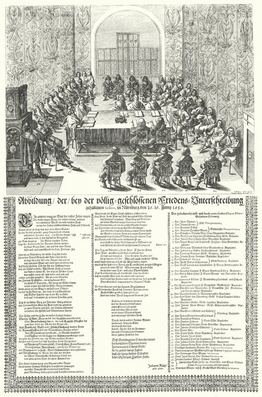 Congresso di pace europeo tenuto a Norimberga nel 1650 dopo la Guerra dei Trent