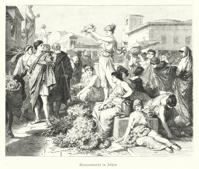 Mercato dei fiori ad Atene, Antica Grecia da German School