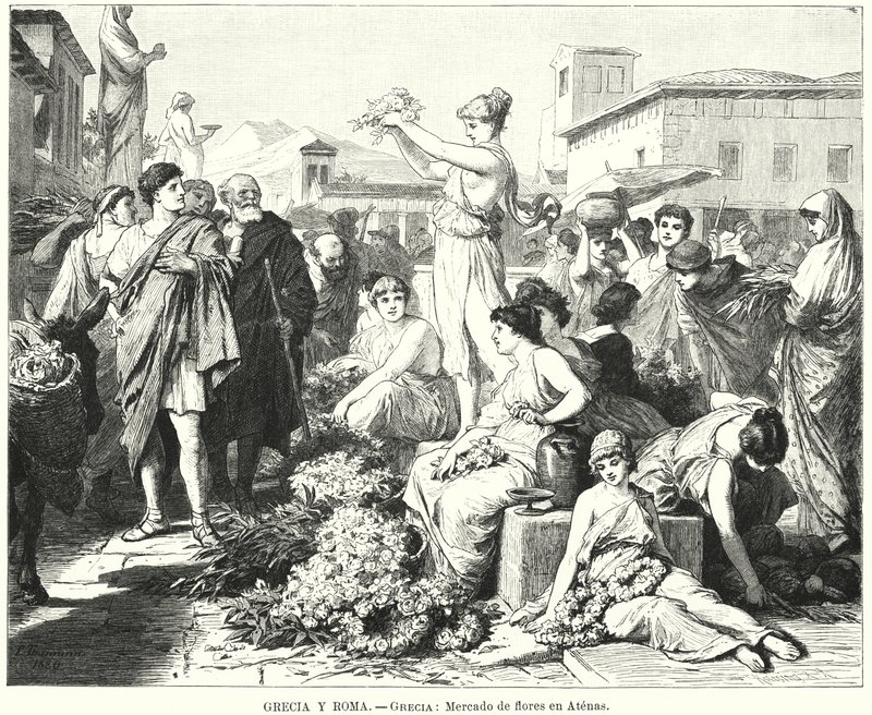 Mercato dei fiori ad Atene, Antica Grecia da German School
