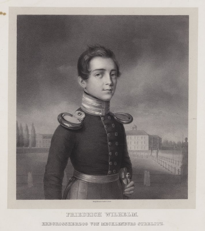 Federico Guglielmo, granduca ereditario di Meclemburgo-Strelitz (litografia) da German School