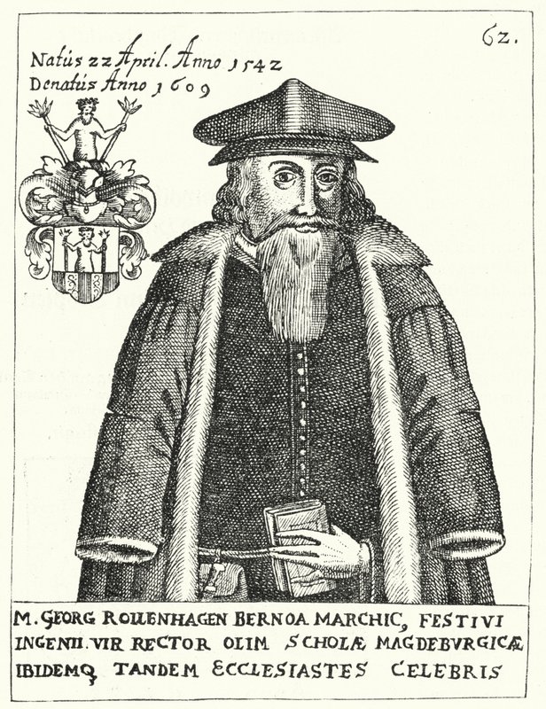 Georg Rollenhagen, drammaturgo tedesco (incisione) da German School
