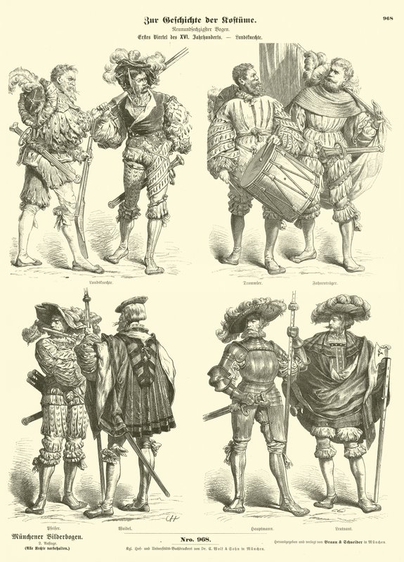 Landsknechte tedeschi, inizio XVI secolo da German School