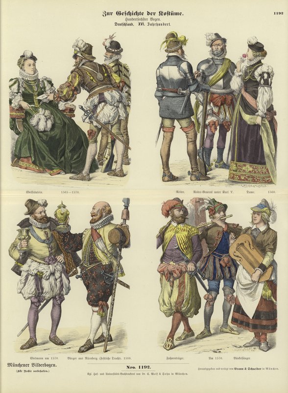 Costumi tedeschi, XVI secolo da German School