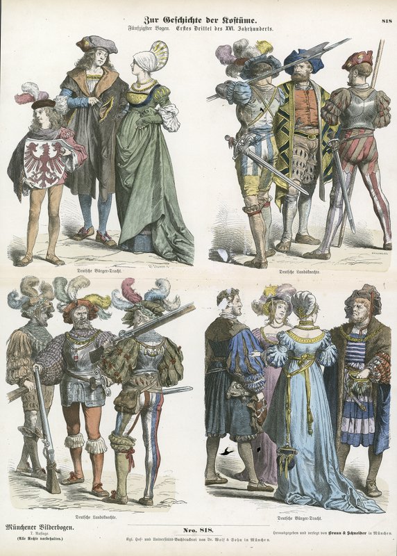 Costumi tedeschi, inizio XVI secolo da German School
