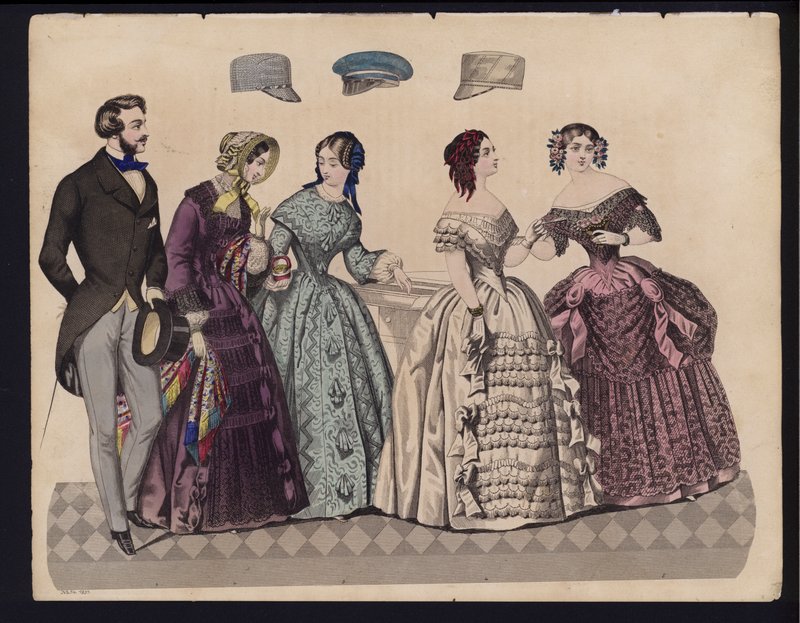 Tavola di moda tedesca, metà del XIX secolo da German School