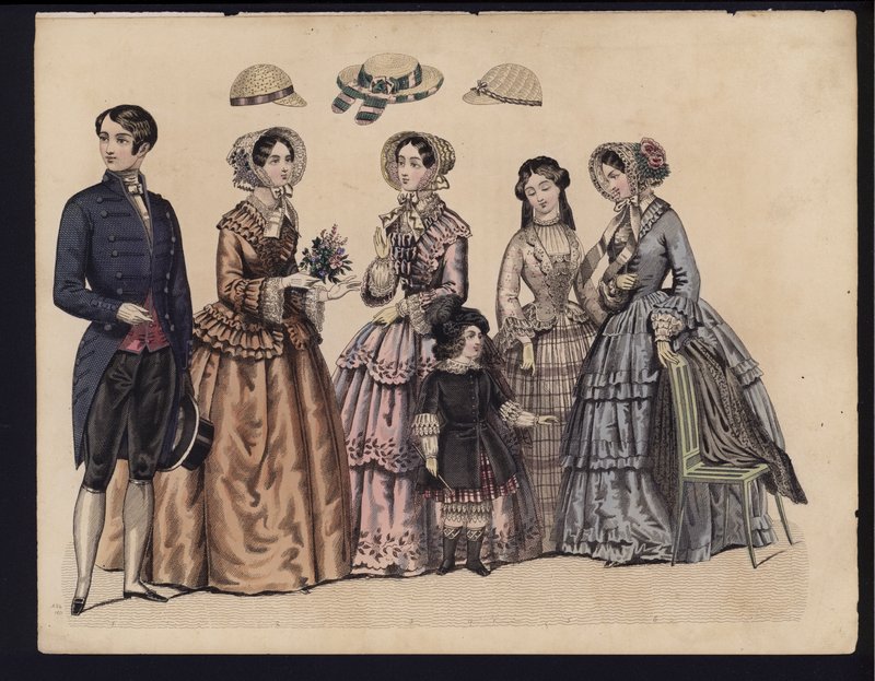 Tavola di moda tedesca, metà del XIX secolo da German School