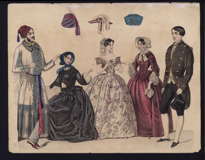 Tavola di moda tedesca, metà del XIX secolo da German School