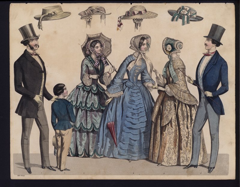 Tavola di moda tedesca, metà del XIX secolo da German School