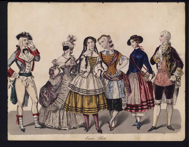 Tavola di moda tedesca, metà XIX secolo da German School