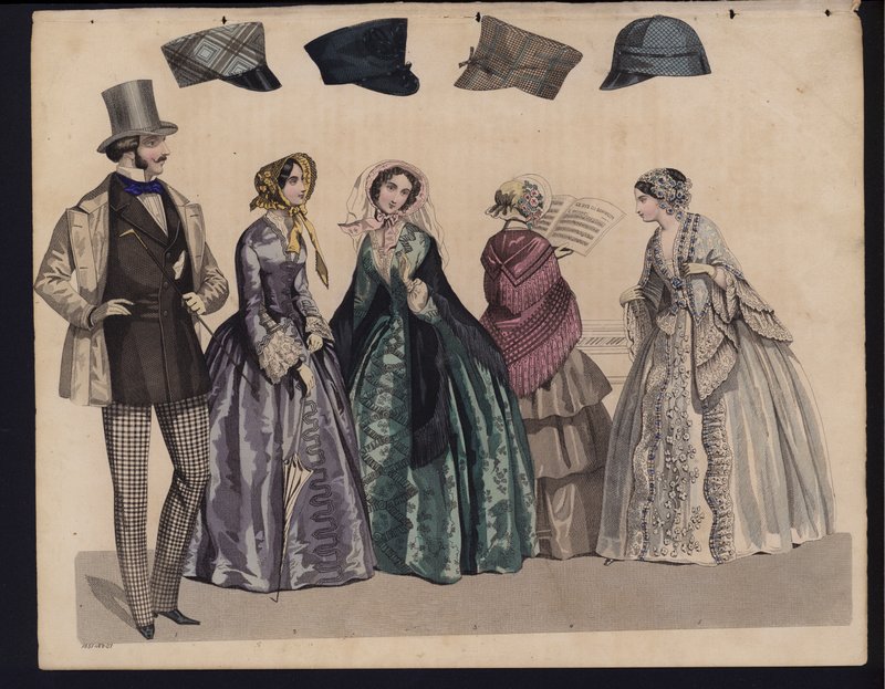 Tavola di moda tedesca, metà XIX secolo da German School