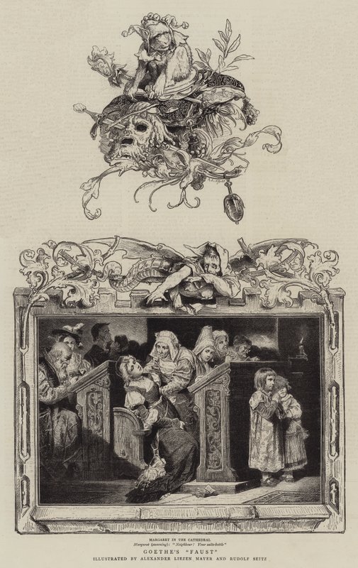 Il "Faust" di Goethe (incisione) da German School