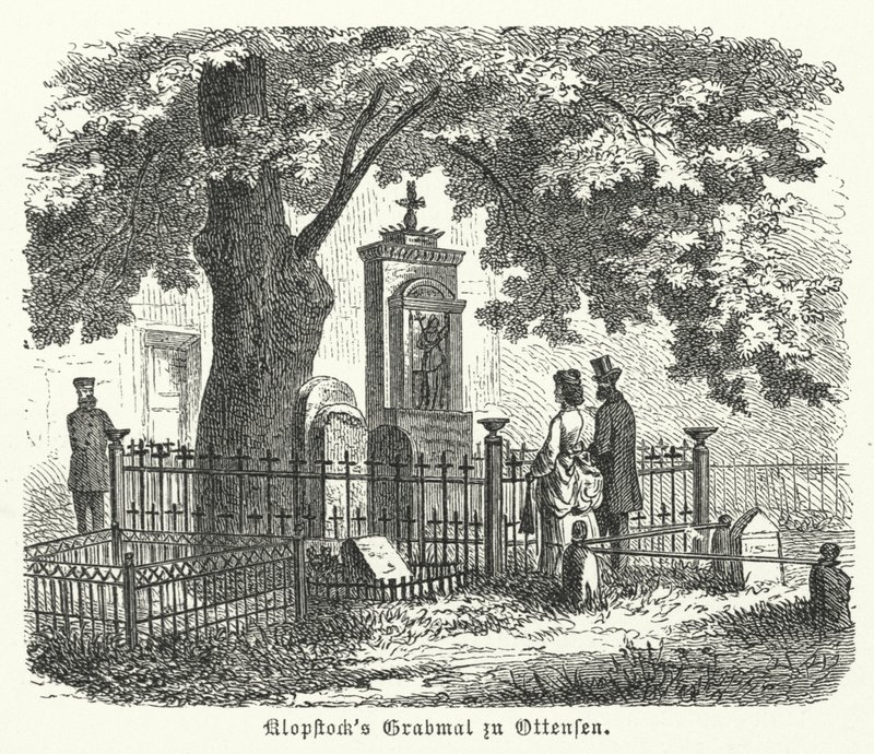 Tomba del poeta tedesco Friedrich Gottlieb Klopstock, Ottensen, Amburgo da German School