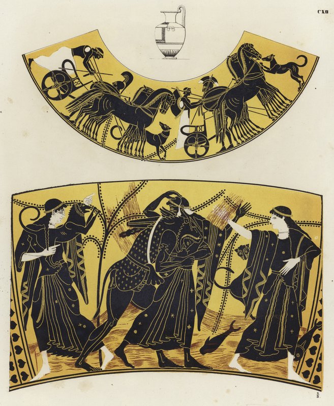 Pittura su vaso greco da German School