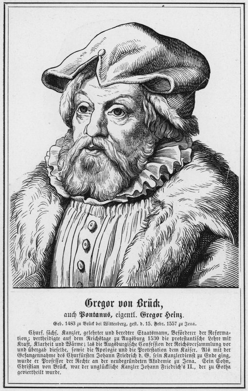 Gregor von Bruck, anche Bontanus, vero nome Gregor Heinz (incisione) da German School