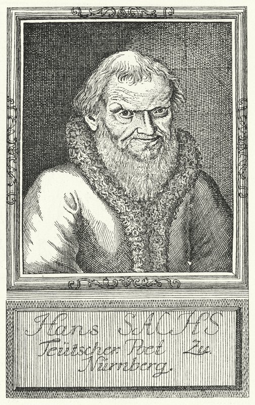 Hans Sachs, drammaturgo e scrittore tedesco (incisione) da German School