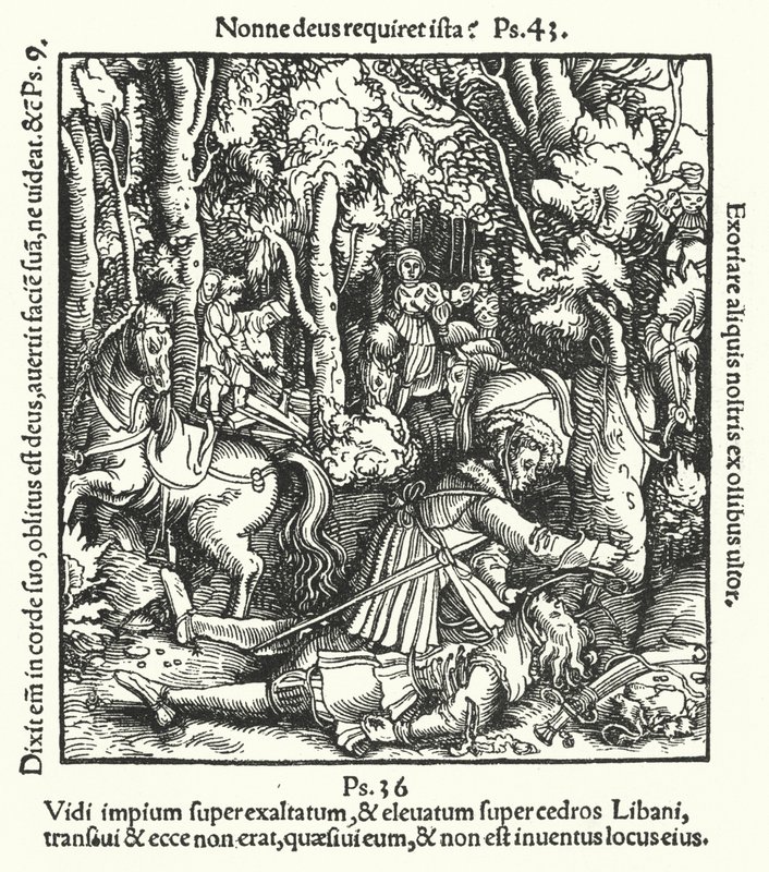 Hans von Hutten ucciso da Ulrich, Duca di Württemberg, 1515 da German School