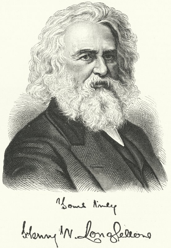 Henry Wadsworth Longfellow, poeta e professore americano (incisione) da German School