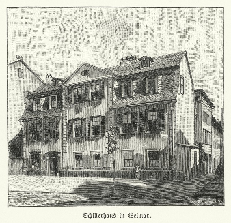 Casa del poeta, drammaturgo e filosofo Friedrich Schiller, Weimar, Germania da German School