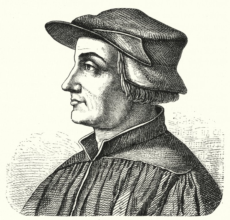 Huldrych Zwingli, figura di spicco della Riforma in Svizzera (incisione) da German School