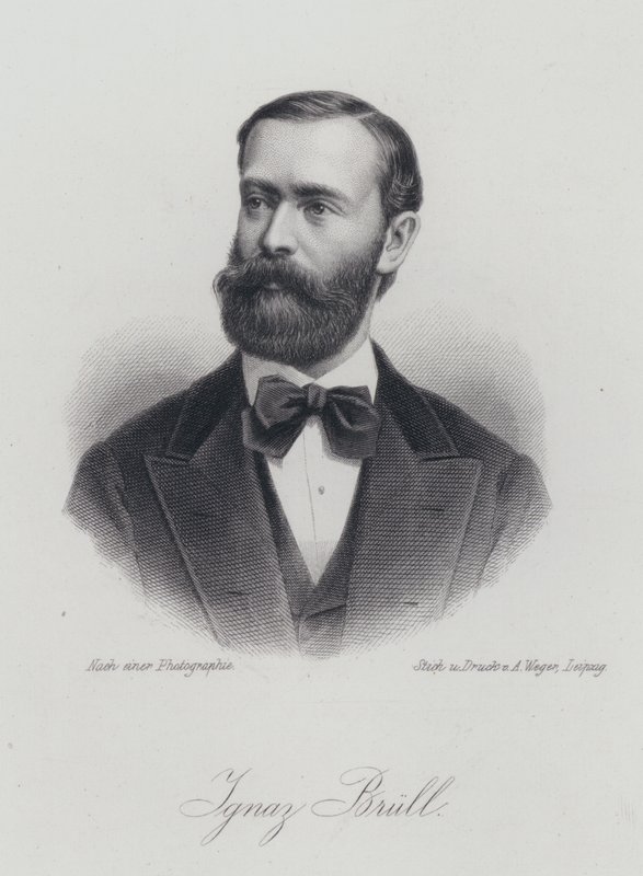 Ignaz Brull, pianista e compositore austriaco nato in Moravia (incisione) da German School