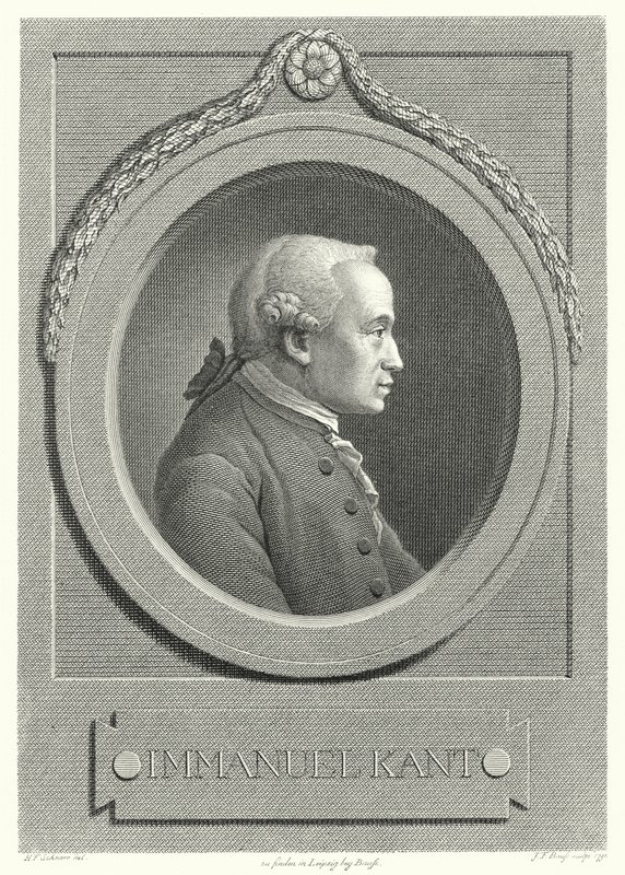 Immanuel Kant, filosofo tedesco (incisione) da German School