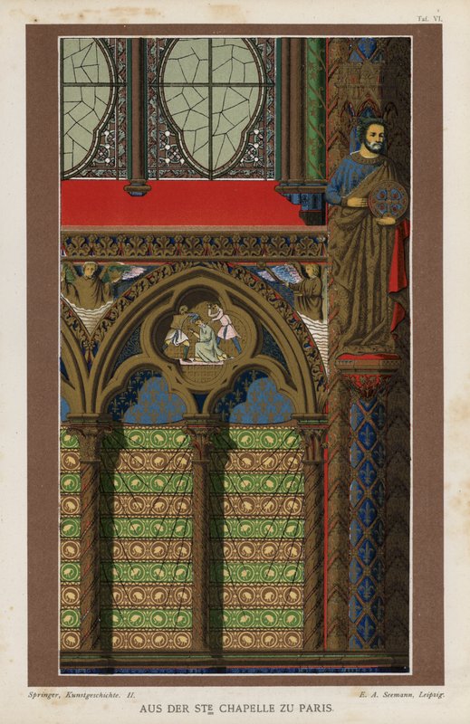 Dettaglio interno della Sainte-Chapelle, Parigi, Francia da German School