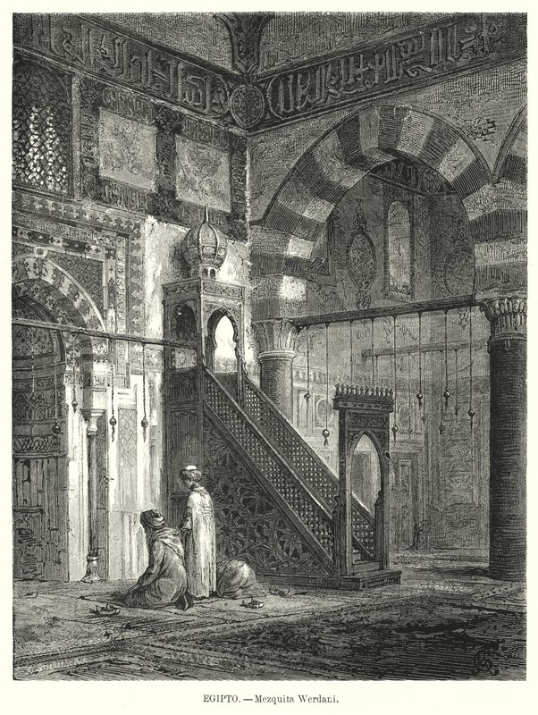 Interno della Moschea di Amir Altinbugha al-Maridani, Il Cairo, Egitto da German School