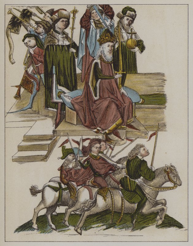 Investitura di Federico I della casa di Hohenzollern come Elettore di Brandeburgo al Concilio di Costanza, 18 aprile 1417 da German School