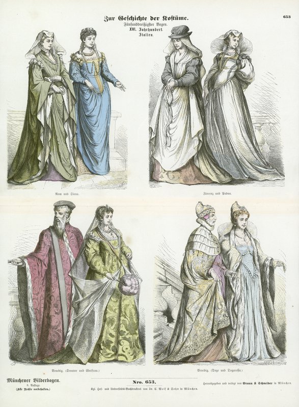 Costumi italiani, XVI secolo da German School